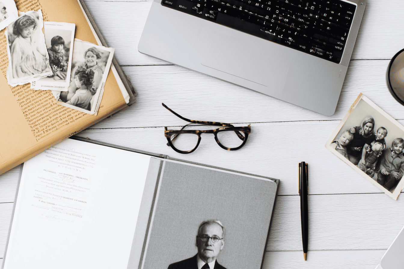 Life story book with estate planning documents